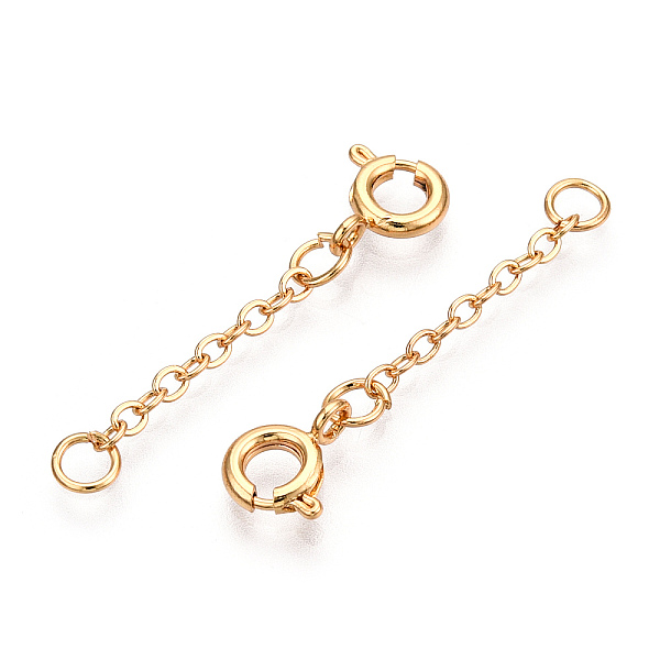 PandaHall Brass Cable Chain Chain Extender, End Chains with Spring Ring Clasps, Real 18K Gold Plated, 30x2mm Brass
PandaHall Brass Cable Chain Chain Extender, End Chains with Spring Ring Clasps, Real 18K Gold Plated, 30x2mm Brass