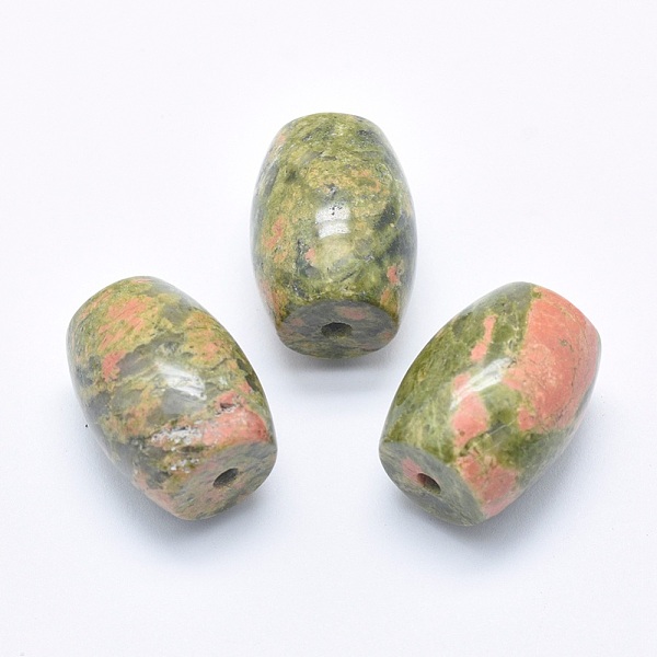 PandaHall Natural Unakite Beads, Half Drilled(Holes on Both Sides), Barrel, 24.5~25x18mm, Hole: 2.5~3mm Unakite Barrel
PandaHall Natural Unakite Beads, Half Drilled(Holes on Both Sides), Barrel, 24.5~25x18mm, Hole: 2.5~3mm Unakite Barrel