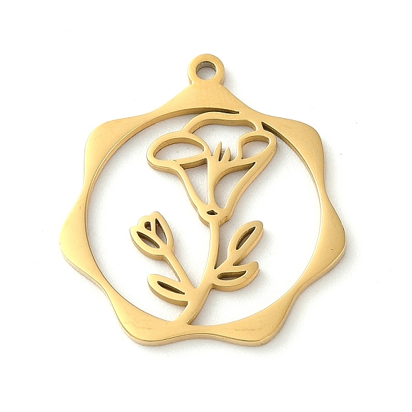 PandaHall 304 Stainless Steel Pendants, Flower, Golden, 23.5x21.5x1mm, Hole: 1.5mm 304 Stainless Steel Flower
PandaHall 304 Stainless Steel Pendants, Flower, Golden, 23.5x21.5x1mm, Hole: 1.5mm 304 Stainless Steel Flower