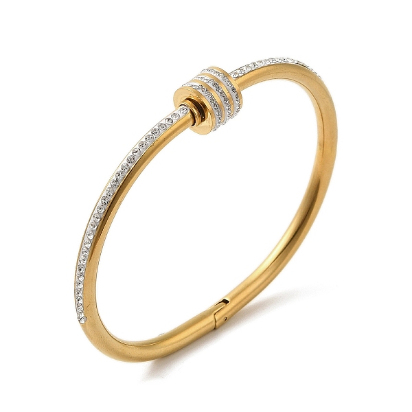 PandaHall 304 Stainless Steel Pave Crystal Rhinestone Screw Bangles for Women, Golden, Inner Diameter: 2-3/8x1-3/4 inch(5.9x4.4cm) 304..., Clear
PandaHall 304 Stainless Steel Pave Crystal Rhinestone Screw Bangles for Women, Golden, Inner Diameter: 2-3/8x1-3/4 inch(5.9x4.4cm) 304..., Clear