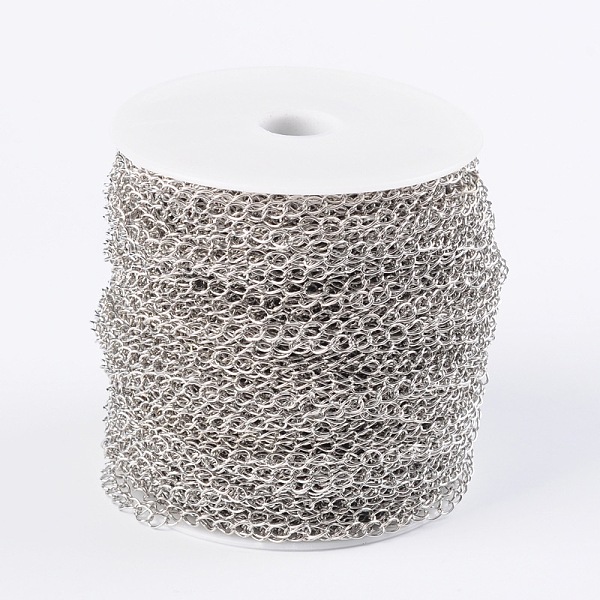 PandaHall Iron Side Twisted Chain, Unwelded, with Spool, Lead Free & Nickel Free, Platinum Color, 5x4x0.7mm, about 328.08 Feet(100m)/roll...
PandaHall Iron Side Twisted Chain, Unwelded, with Spool, Lead Free & Nickel Free, Platinum Color, 5x4x0.7mm, about 328.08 Feet(100m)/roll...