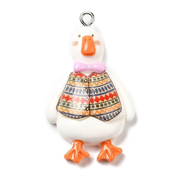 PandaHall Opaque Resin Pendants, Duck Charms with Platinum Tone Iron Loops, Colorful, 38~41x22~23x8~9mm, Hole: 2mm Iron+Resin Duck
PandaHall Opaque Resin Pendants, Duck Charms with Platinum Tone Iron Loops, Colorful, 38~41x22~23x8~9mm, Hole: 2mm Iron+Resin Duck