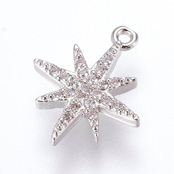 PandaHall Brass Micro Pave Cubic Zirconia Charms, FLower, Platinum, 14x11.5x2mm, Hole: 0.5mm Brass+Cubic Zirconia Flower Clear
PandaHall Brass Micro Pave Cubic Zirconia Charms, FLower, Platinum, 14x11.5x2mm, Hole: 0.5mm Brass+Cubic Zirconia Flower Clear