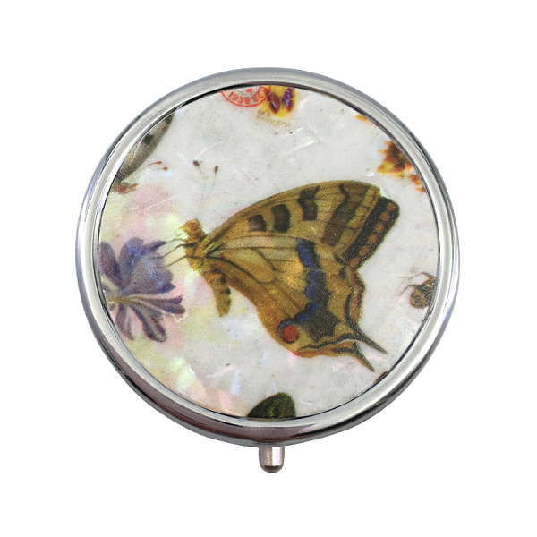 PandaHall Portable Stainless Steel Pill Box, with Shell and Mirror, 3 Grids Multi-use Travel Storage Boxes, Flat Round, Butterfly, 5x1.4cm...
PandaHall Portable Stainless Steel Pill Box, with Shell and Mirror, 3 Grids Multi-use Travel Storage Boxes, Flat Round, Butterfly, 5x1.4cm...