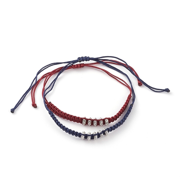 PandaHall Couple Bracelets Sets, Adjustable Nylon Thread Braided Bead Bracelets, with Antique Silver Plated Alloy Spacer Breads, Flat Round..., Multicolor
PandaHall Couple Bracelets Sets, Adjustable Nylon Thread Braided Bead Bracelets, with Antique Silver Plated Alloy Spacer Breads, Flat Round..., Multicolor