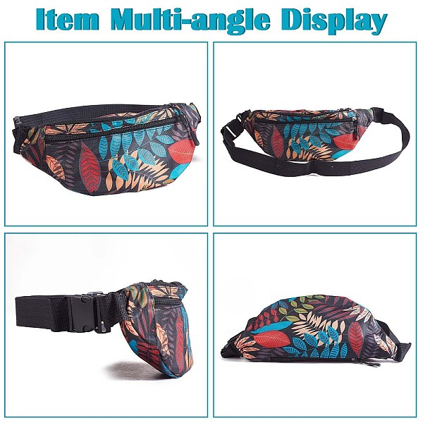 PandaHall Sports Waist Pack for Women, Adjustable Strap Fanny Pack, Leaves Print Crossbody, Bum Bag for Traveling Casual Running Hiking..., Black
PandaHall Sports Waist Pack for Women, Adjustable Strap Fanny Pack, Leaves Print Crossbody, Bum Bag for Traveling Casual Running Hiking..., Black