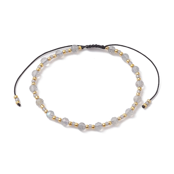 PandaHall Adjustable Natural Labradorite & Glass Braided Bead Bracelet, Inner Diameter: 1-7/8~3-1/4 inch(4.75~8.2cm) Labradorite
PandaHall Adjustable Natural Labradorite & Glass Braided Bead Bracelet, Inner Diameter: 1-7/8~3-1/4 inch(4.75~8.2cm) Labradorite