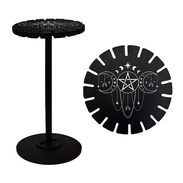PandaHall Wooden Wheel, Wooden Display Shelf, Black Holder Stand, Rustic Divination Pendulum Storage Rack, Witch Stuff, Moon Phase Pattern...
PandaHall Wooden Wheel, Wooden Display Shelf, Black Holder Stand, Rustic Divination Pendulum Storage Rack, Witch Stuff, Moon Phase Pattern...