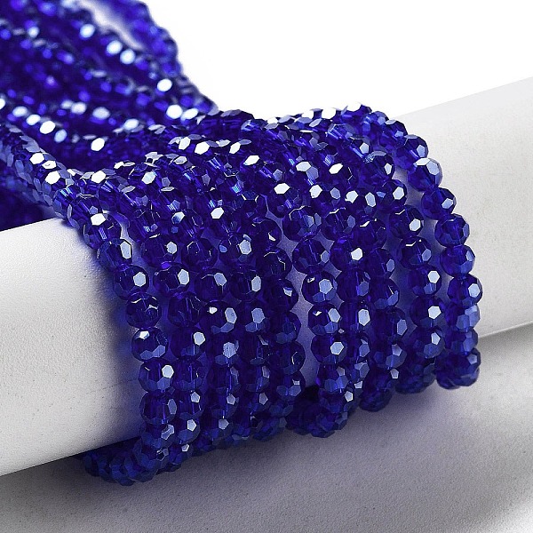PandaHall Electroplate Transparent Glass Beads Strands, Faceted(32 Facets), Round, Pearl Luster Plated, Medium Blue, 3mm, Hole: 0.8mm, about...
PandaHall Electroplate Transparent Glass Beads Strands, Faceted(32 Facets), Round, Pearl Luster Plated, Medium Blue, 3mm, Hole: 0.8mm, about...