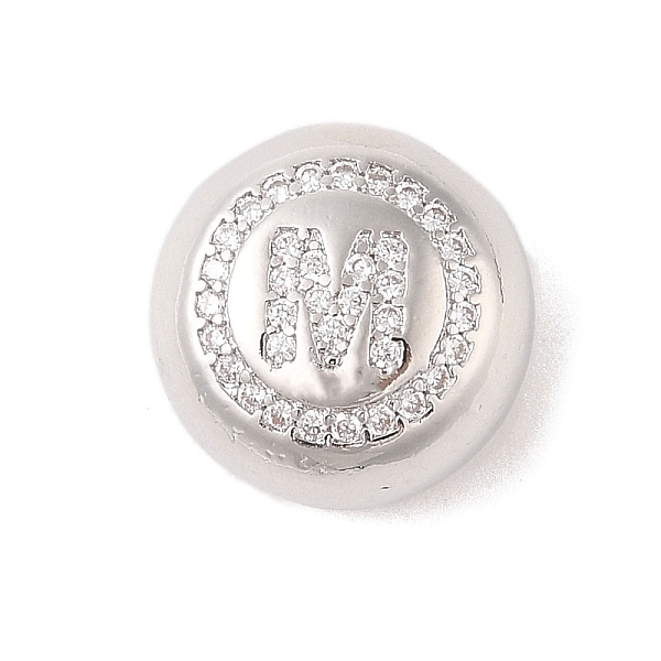 PandaHall Rack Plating Brass & Cubic Zirconia Pendants, Cadmium Free & Lead Free, Long-Lasting Plated, Flat Round with Letter, Letter M..., Clear
PandaHall Rack Plating Brass & Cubic Zirconia Pendants, Cadmium Free & Lead Free, Long-Lasting Plated, Flat Round with Letter, Letter M..., Clear