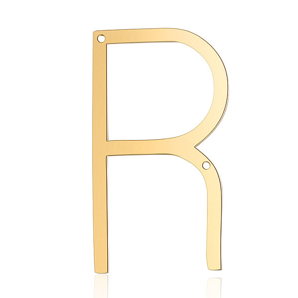 PandaHall 201 Stainless Steel Links connectors, Letter, Golden, Letter.R, 37x21x1mm, Hole: 1mm 201 Stainless Steel Letter R
PandaHall 201 Stainless Steel Links connectors, Letter, Golden, Letter.R, 37x21x1mm, Hole: 1mm 201 Stainless Steel Letter R