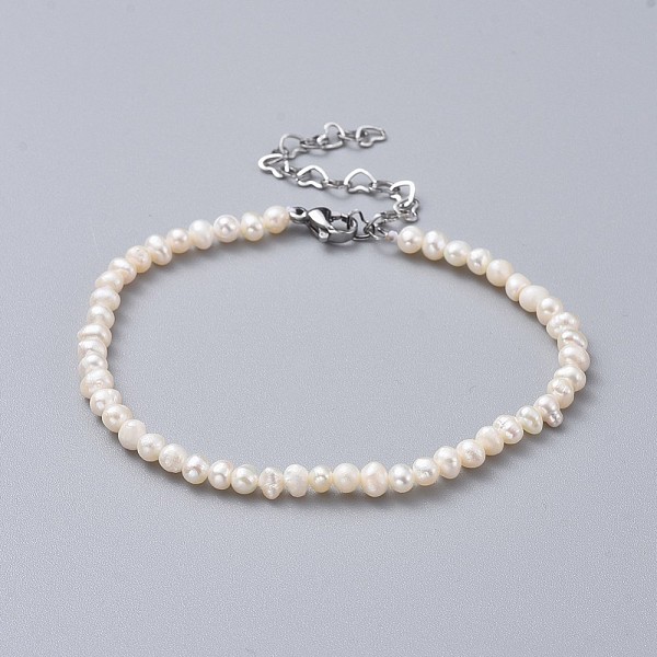 PandaHall Natural Freshwater Pearl Beads Bracelets, with 304 Stainless Steel Extender Chains and Burlap Packing Pouches Drawstring Bags..., White
PandaHall Natural Freshwater Pearl Beads Bracelets, with 304 Stainless Steel Extender Chains and Burlap Packing Pouches Drawstring Bags..., White