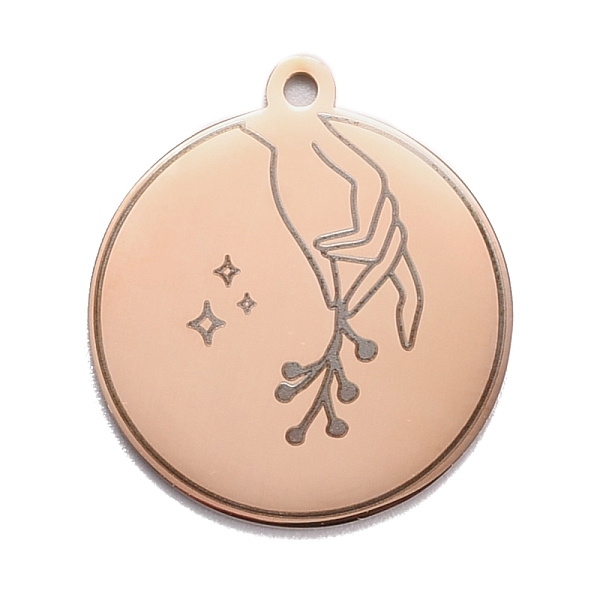 PandaHall 304 Stainless Steel Pendants, Flat Round with Hand, Rose Gold, 28x25x1.4mm, Hole: 2mm 304 Stainless Steel Flat Round
PandaHall 304 Stainless Steel Pendants, Flat Round with Hand, Rose Gold, 28x25x1.4mm, Hole: 2mm 304 Stainless Steel Flat Round