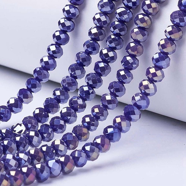 PandaHall Electroplate Glass Beads Strands, Opaque Solid Color, AB Color Plated, Faceted, Rondelle, Mauve, 10x8mm, Hole: 1mm, about..., Purple
PandaHall Electroplate Glass Beads Strands, Opaque Solid Color, AB Color Plated, Faceted, Rondelle, Mauve, 10x8mm, Hole: 1mm, about..., Purple