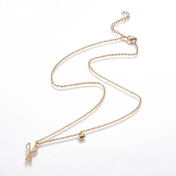 PandaHall 304 Stainless Steel Pendant Necklaces, with Lobster Claw Clasps and Cable Chains, Scissor and Heart, Golden, 18.3 inch(46.5cm)...
PandaHall 304 Stainless Steel Pendant Necklaces, with Lobster Claw Clasps and Cable Chains, Scissor and Heart, Golden, 18.3 inch(46.5cm)...