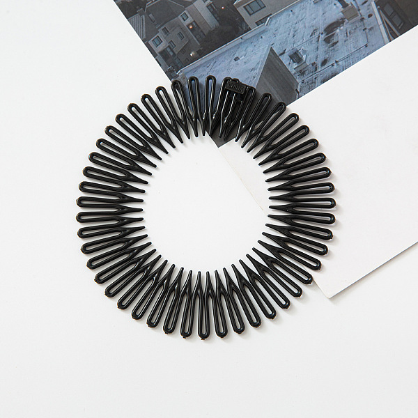 PandaHall Plastic Full Circular Flexible Comb Hair Bands, Wide Hair Accessories, Black, 300x30mm Plastic Black
PandaHall Plastic Full Circular Flexible Comb Hair Bands, Wide Hair Accessories, Black, 300x30mm Plastic Black