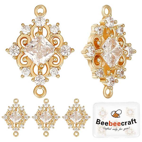 PandaHall Beebeecraft 8Pcs Brass Clear Cubic Zirconia Connector Charms, Rhombus Links, for Jewelry DIY Craft Making, Nickel Free, Real 18K...
PandaHall Beebeecraft 8Pcs Brass Clear Cubic Zirconia Connector Charms, Rhombus Links, for Jewelry DIY Craft Making, Nickel Free, Real 18K...