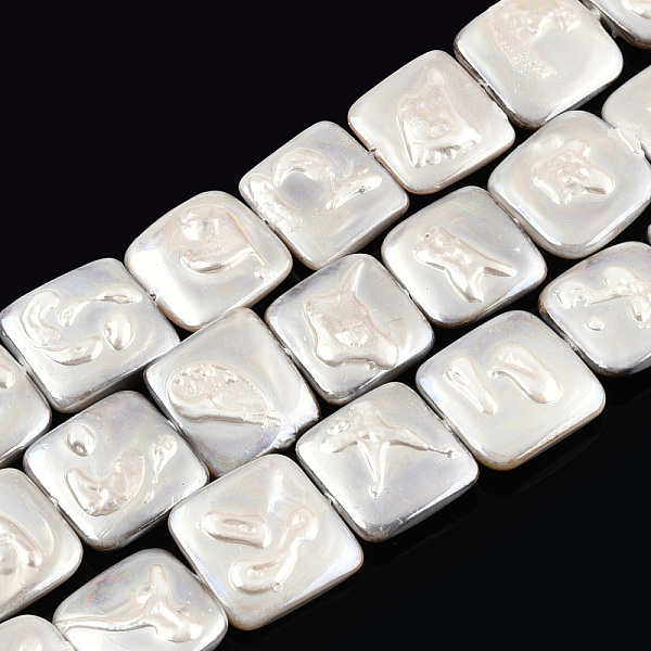 PandaHall Plating Natural Freshwater Shell Beads Strands, Imitate Baroque Pearl Keshi Pearl Beads, Square, 14.5~17x14.5~17x3.5~5mm, Hole...
PandaHall Plating Natural Freshwater Shell Beads Strands, Imitate Baroque Pearl Keshi Pearl Beads, Square, 14.5~17x14.5~17x3.5~5mm, Hole...