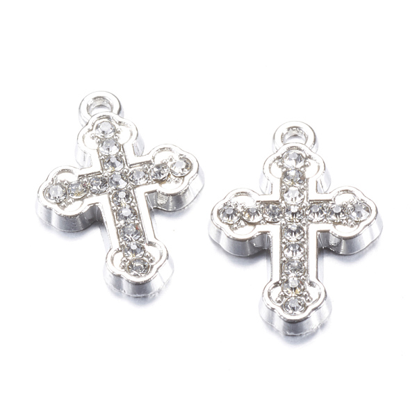 PandaHall Alloy Rhinestone Pendants, Cross, Platinum, 23x16x3mm, Hole: 2mm Alloy+Rhinestone Cross Clear
PandaHall Alloy Rhinestone Pendants, Cross, Platinum, 23x16x3mm, Hole: 2mm Alloy+Rhinestone Cross Clear