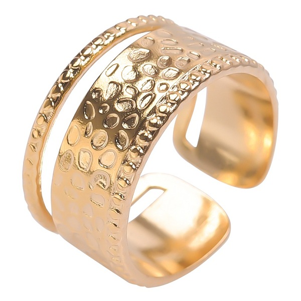PandaHall Titanium Steel Open Cuff Rings, Wide Band Rings for Women Men, Golden Titanium Steel
PandaHall Titanium Steel Open Cuff Rings, Wide Band Rings for Women Men, Golden Titanium Steel