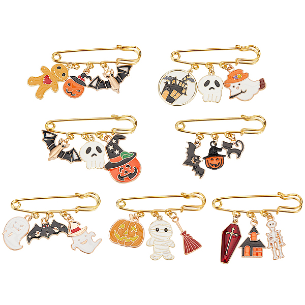 PandaHall BENECREAT 1Set Halloween Pumpkin & House & Skull & Bat Alloy Enamel Charms Safety Pin Brooch, Golden Iron Lapel Pins for Backpack..., Multicolor
PandaHall BENECREAT 1Set Halloween Pumpkin & House & Skull & Bat Alloy Enamel Charms Safety Pin Brooch, Golden Iron Lapel Pins for Backpack..., Multicolor