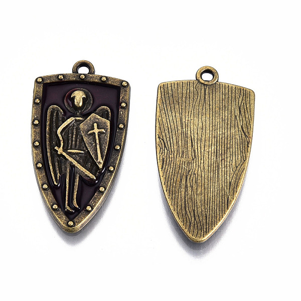 PandaHall Rack Plating Alloy Enamel Pendants, Cadmium Free & Lead Free, Shield with Soldiers, Antique Bronze, 33x17x3mm, Hole: 1.6mm...
PandaHall Rack Plating Alloy Enamel Pendants, Cadmium Free & Lead Free, Shield with Soldiers, Antique Bronze, 33x17x3mm, Hole: 1.6mm...