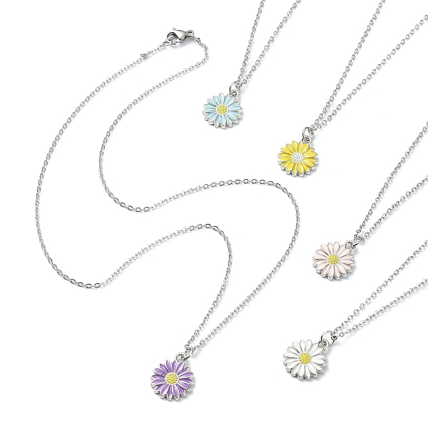 PandaHall Alloy Enamel Sunflower Pendant Necklace with 304 Stainless Steel Chains, Mixed Color, 17.20~17.56 inch(43.7~44.6cm) 304 Stainless..., Multicolor
PandaHall Alloy Enamel Sunflower Pendant Necklace with 304 Stainless Steel Chains, Mixed Color, 17.20~17.56 inch(43.7~44.6cm) 304 Stainless..., Multicolor