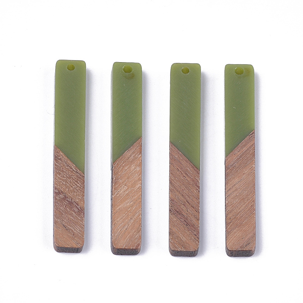 PandaHall Resin & Walnut Wood Big Pendants, Rectangle, Olive Drab, 51.5x7.5x3mm, Hole: 1.8mm Resin+Wood Rectangle Green
PandaHall Resin & Walnut Wood Big Pendants, Rectangle, Olive Drab, 51.5x7.5x3mm, Hole: 1.8mm Resin+Wood Rectangle Green
