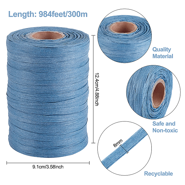 PandaHall BENECREAT 1 Roll Raffia Paper Cords for DIY Jewelry Making, Paper Twine, Cornflower Blue, 1/4 inch(8mm), 300m/roll, 1roll/set...
PandaHall BENECREAT 1 Roll Raffia Paper Cords for DIY Jewelry Making, Paper Twine, Cornflower Blue, 1/4 inch(8mm), 300m/roll, 1roll/set...