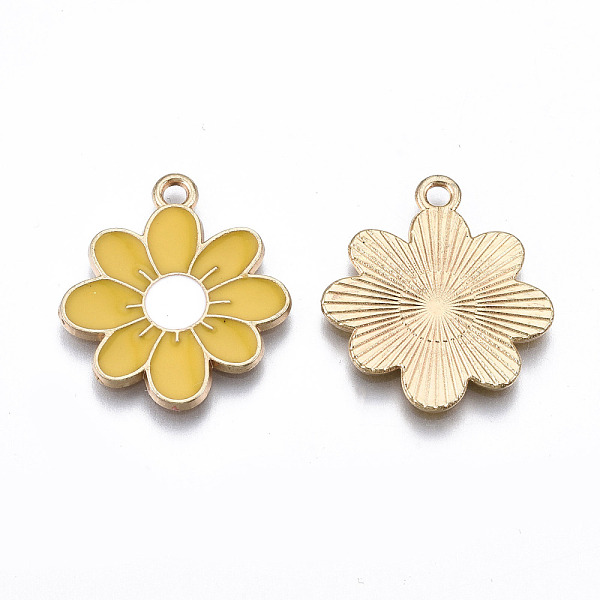 PandaHall Eco-Friendly Alloy Enamel Pendants, Cadmium Free & Lead Free & Nickel Free, Flower, Light Gold, Gold, 23x20.5x1.2mm, Hole: 2mm...
PandaHall Eco-Friendly Alloy Enamel Pendants, Cadmium Free & Lead Free & Nickel Free, Flower, Light Gold, Gold, 23x20.5x1.2mm, Hole: 2mm...