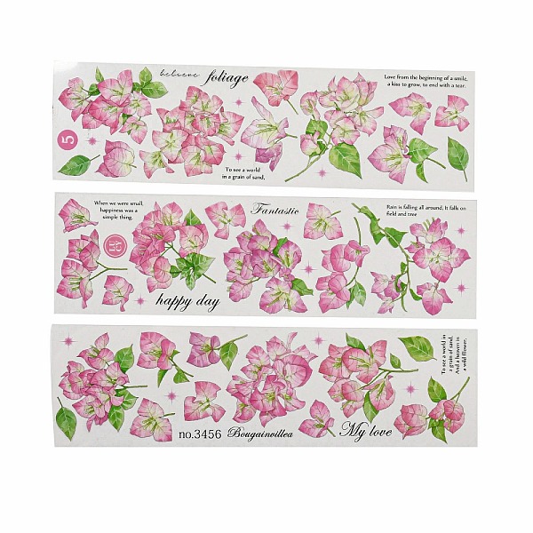 PandaHall 3Pcs 3 Styles Flower PET Waterproof Stickers Sets, Adhesive Decals for DIY Scrapbooking, Photo Album Decoration, Camellia..., Pink
PandaHall 3Pcs 3 Styles Flower PET Waterproof Stickers Sets, Adhesive Decals for DIY Scrapbooking, Photo Album Decoration, Camellia..., Pink