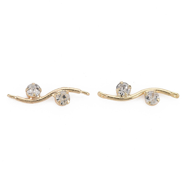 PandaHall Brass Links, with Cubic Zirconia, Branch, Clear, Real 18K Gold Plated, 20.5x5x3mm, Hole: 1mm Brass+Cubic Zirconia Branch Clear
PandaHall Brass Links, with Cubic Zirconia, Branch, Clear, Real 18K Gold Plated, 20.5x5x3mm, Hole: 1mm Brass+Cubic Zirconia Branch Clear