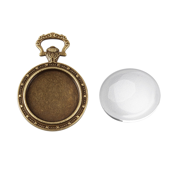 PandaHall Pendant Making Sets, with Alloy Pendant Cabochon Settings and Glass Cabochons, Flat Round, Nickel Free, Antique Bronze, Tray: 20mm...
PandaHall Pendant Making Sets, with Alloy Pendant Cabochon Settings and Glass Cabochons, Flat Round, Nickel Free, Antique Bronze, Tray: 20mm...