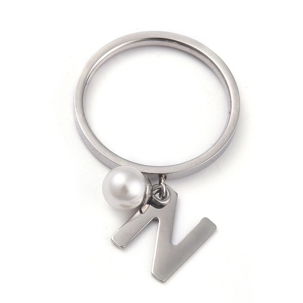 PandaHall Dual-use Items, 304 Stainless Steel Finger Rings or Pendants, with Plastic Round Beads, Stainless Steel Color, White, Letter.N, US...
PandaHall Dual-use Items, 304 Stainless Steel Finger Rings or Pendants, with Plastic Round Beads, Stainless Steel Color, White, Letter.N, US...