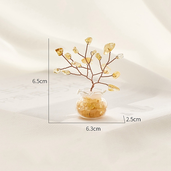 PandaHall Natural Yellow Quartz Chips Tree Decorations, Copper Wire Feng Shui Energy Stone Gift for Home Desktop Decoration, 65x63x25mm...
PandaHall Natural Yellow Quartz Chips Tree Decorations, Copper Wire Feng Shui Energy Stone Gift for Home Desktop Decoration, 65x63x25mm...