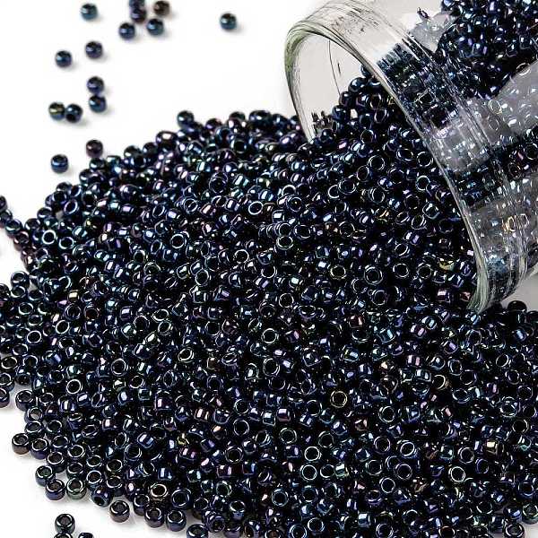 PandaHall TOHO Round Seed Beads, Japanese Seed Beads, (88) Metallic Cosmos, 15/0, 1.5mm, Hole: 0.7mm, about 3000pcs/10g Glass Blue
PandaHall TOHO Round Seed Beads, Japanese Seed Beads, (88) Metallic Cosmos, 15/0, 1.5mm, Hole: 0.7mm, about 3000pcs/10g Glass Blue