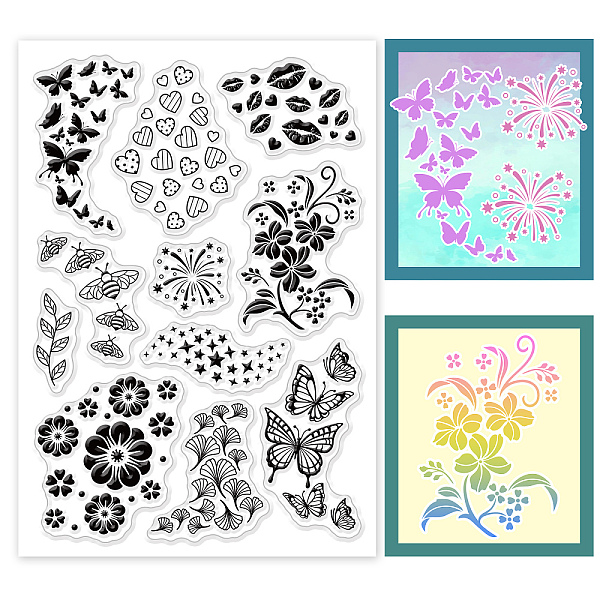 PandaHall PH Flower Clear Stamps Butterfly Transparent Scrapbooking Stamps Animal Plant Silicone Clear Stamps with Bee Leaf Heart Star...
PandaHall PH Flower Clear Stamps Butterfly Transparent Scrapbooking Stamps Animal Plant Silicone Clear Stamps with Bee Leaf Heart Star...
