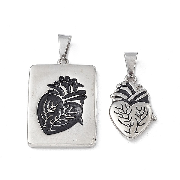 PandaHall 304 Stainless Steel Pendants Set, with Enamel, Rectangle Heart Charm, Stainless Steel Color, 37.5x25x3mm, Hole: 9.5x5mm Stainless...
PandaHall 304 Stainless Steel Pendants Set, with Enamel, Rectangle Heart Charm, Stainless Steel Color, 37.5x25x3mm, Hole: 9.5x5mm Stainless...