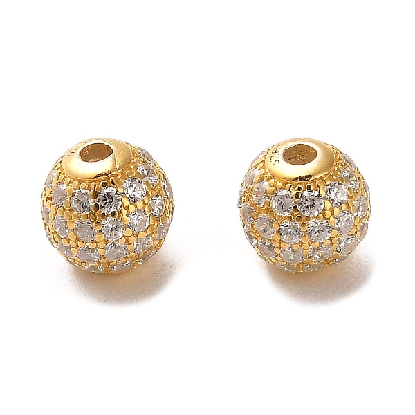 PandaHall 925 Sterling Silver Micro Pave Cubic Zirconia Beads, Round, Real 18K Gold Plated, Clear, 6x5.5mm, Hole: 1.4mm Sterling...
PandaHall 925 Sterling Silver Micro Pave Cubic Zirconia Beads, Round, Real 18K Gold Plated, Clear, 6x5.5mm, Hole: 1.4mm Sterling...