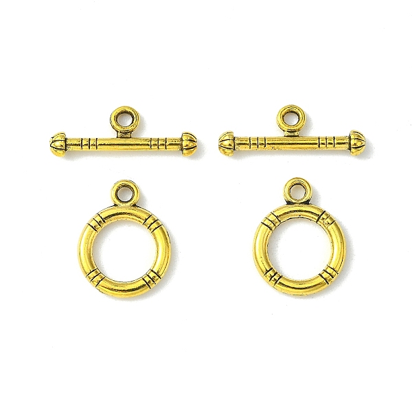 PandaHall Tibetan Style Alloy Toggle Clasps, Antique Golden, Lead Free and Cadmium Free, Ring: 15x12mm, Bar: 18.5x3.5mm, Hole: 2mm Alloy...
PandaHall Tibetan Style Alloy Toggle Clasps, Antique Golden, Lead Free and Cadmium Free, Ring: 15x12mm, Bar: 18.5x3.5mm, Hole: 2mm Alloy...