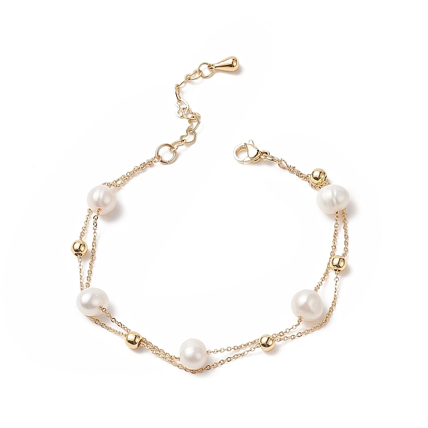 PandaHall Natural Pearl Beaded Double Layer Multi-strand Bracelet, Brass Jewelry for Women, Golden, 7-1/2 inch(19cm) Pearl
PandaHall Natural Pearl Beaded Double Layer Multi-strand Bracelet, Brass Jewelry for Women, Golden, 7-1/2 inch(19cm) Pearl