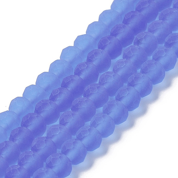 PandaHall Transparent Glass Beads Strands, Faceted, Frosted, Rondelle, Medium Slate Blue, 3.5mm, Hole: 1mm, about 113~115pcs/strand, 32~33cm...
PandaHall Transparent Glass Beads Strands, Faceted, Frosted, Rondelle, Medium Slate Blue, 3.5mm, Hole: 1mm, about 113~115pcs/strand, 32~33cm...