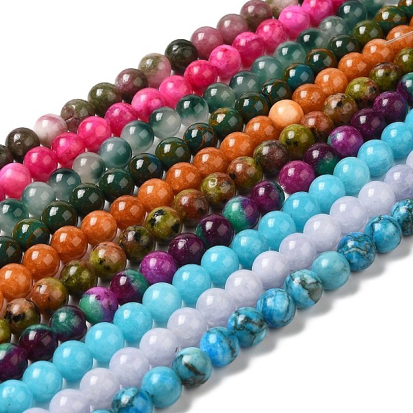PandaHall Natural Dyed White Jade Beads Strands, Round, Mixed Color, 10~10.5mm in diameter, Hole: 1mm, about 37pcs/strand, 14.76''~14.80''..., Multicolor
PandaHall Natural Dyed White Jade Beads Strands, Round, Mixed Color, 10~10.5mm in diameter, Hole: 1mm, about 37pcs/strand, 14.76''~14.80''..., Multicolor