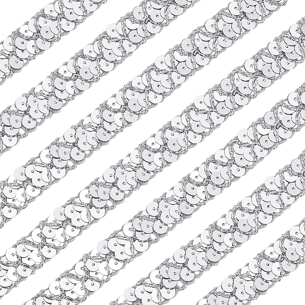 PandaHall Plastic & Polyester Paillette Elastic Beads, Sequins Beads, Ornament Accessories, 2 Rows Paillette Roll, Flat Round, Silver...
PandaHall Plastic & Polyester Paillette Elastic Beads, Sequins Beads, Ornament Accessories, 2 Rows Paillette Roll, Flat Round, Silver...