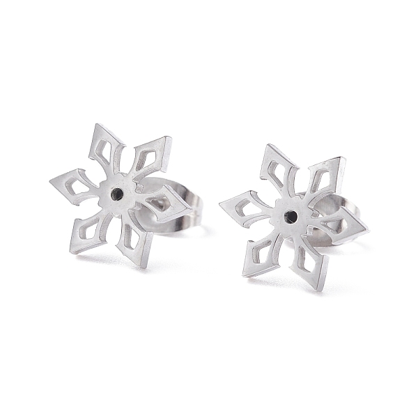 PandaHall Snowflake 304 Stainless Steel Stud Earrings for Women, Stainless Steel Color, 11.5x10mm, Pin: 0.7mm 304 Stainless Steel Snowflake
PandaHall Snowflake 304 Stainless Steel Stud Earrings for Women, Stainless Steel Color, 11.5x10mm, Pin: 0.7mm 304 Stainless Steel Snowflake