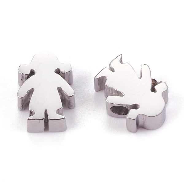 PandaHall 304 Stainless Steel Beads, Girl, Stainless Steel Color, 9x7x3.5mm, Hole: 1.8mm 304 Stainless Steel Human
PandaHall 304 Stainless Steel Beads, Girl, Stainless Steel Color, 9x7x3.5mm, Hole: 1.8mm 304 Stainless Steel Human