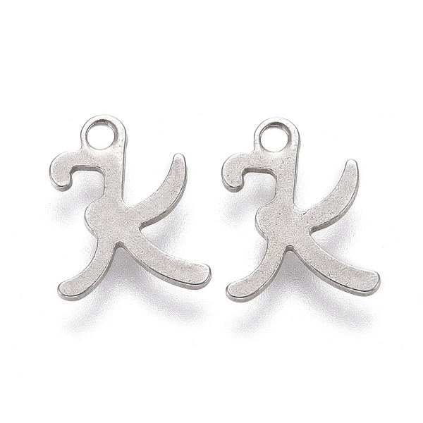 PandaHall 304 Stainless Steel Charms, Laser Cut, Letter, Stainless Steel Color, Letter.K, 11x9x0.7mm, Hole: 1.5mm 304 Stainless Steel Letter
PandaHall 304 Stainless Steel Charms, Laser Cut, Letter, Stainless Steel Color, Letter.K, 11x9x0.7mm, Hole: 1.5mm 304 Stainless Steel Letter