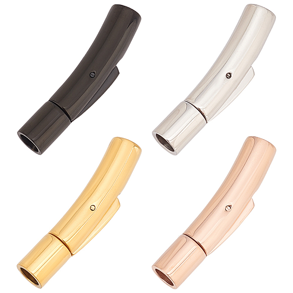 PandaHall Olycraft 4 Sets 4 Colors 316L Surgical Stainless Steel Bayonet Clasps, with Push Button, Curved Tube, Mixed Color, 30.5x5.8mm...
PandaHall Olycraft 4 Sets 4 Colors 316L Surgical Stainless Steel Bayonet Clasps, with Push Button, Curved Tube, Mixed Color, 30.5x5.8mm...