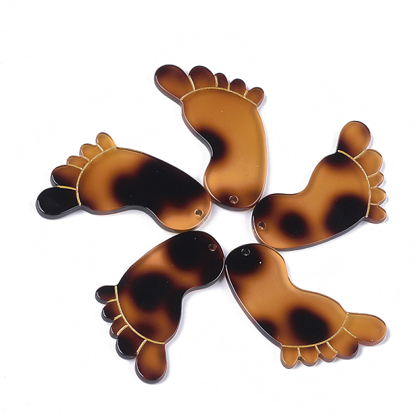 PandaHall Cellulose Acetate(Resin) Pendants, Tortoiseshell Pattern, Baby Foot, Chocolate, 39x27.5~28x2.5~3mm, Hole: 1.5mm Cellulose Acetate..., Brown
PandaHall Cellulose Acetate(Resin) Pendants, Tortoiseshell Pattern, Baby Foot, Chocolate, 39x27.5~28x2.5~3mm, Hole: 1.5mm Cellulose Acetate..., Brown