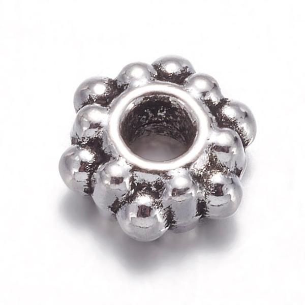 PandaHall Tibetan Style Flower Spacer Beads, Lead Free & Cadmium Free, Antique Silver, about 7mm in diameter, Hole: 1mm Alloy Flower
PandaHall Tibetan Style Flower Spacer Beads, Lead Free & Cadmium Free, Antique Silver, about 7mm in diameter, Hole: 1mm Alloy Flower